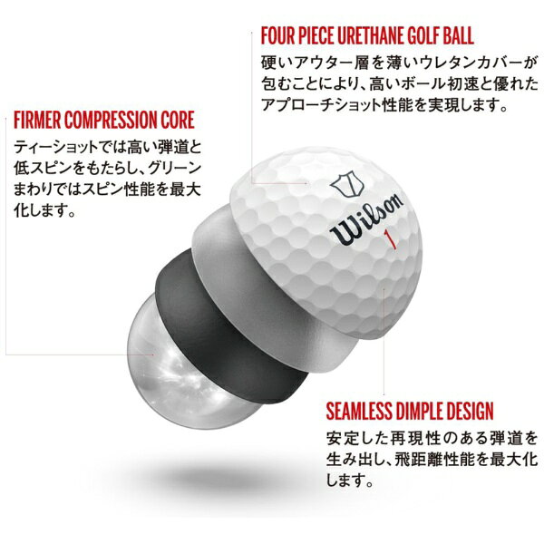 ウィルソン｜Wilson ゴルフボール STAFF MODEL X スタッフモデル X イエロー [3球...