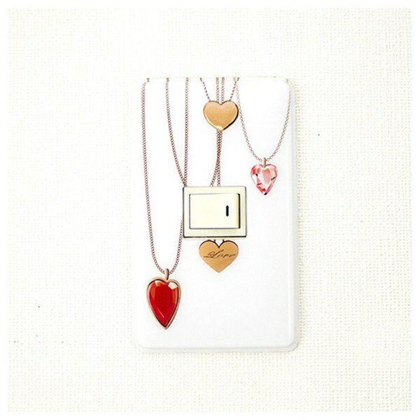 梶原産業｜KAJIHARA INDUSTRIAL スイッチカバー 「スイッチカバール」（1つ穴タイプ・ジュエリー・モダン）　cav_s1_046 ハートペンダント[CAVS1046]のサムネイル