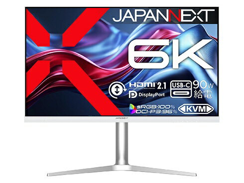 JAPANNEXT｜ジャパンネクスト USB-C接続 PCモニター ホワイト JN-X6K [31.5型 /6K(6016×3384） /ワイド /60Hz]