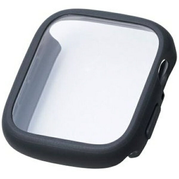 ELECOM｜エレコム アップルウォッチ カバー Apple Watch SE3 / SE2 / SE1 ( 第3 / 2 / 1世代)  ケース 強化ガラス 10H 耐衝撃フレーム 指紋防止 飛散防止 TOUGH SLIM LITE ブラック ブラック AW-25DFCTSLBK