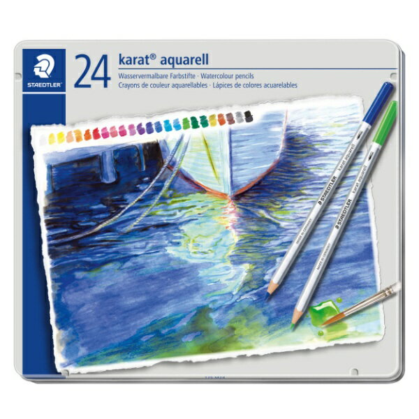 樂天商城 - ステッドラー｜STAEDTLER 水彩色鉛筆 karat aquarell(カラト アクェレル) 24色セット 125 M24