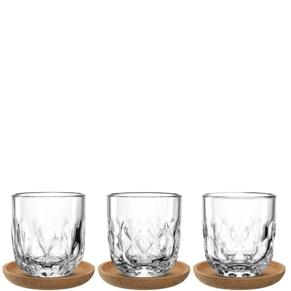Leonardo｜レオナルド コーヒータンブラー＆ソーサ 3客セット LEONARDO (レオナルド) クリアー 055191(3.0)