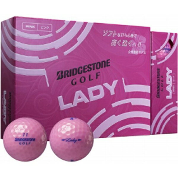 ブリヂストン｜BRIDGESTONE レディース ゴルフボール LADY ピンク LBPXJ [12球（1ダース）]【オウンネーム非対応】