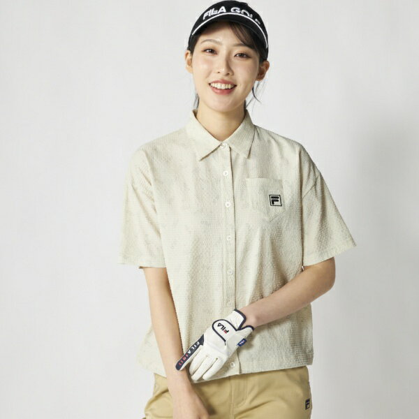 フィラゴルフ｜FILA GOLF レディース 半袖シャツ ライトベージュ 756667 [レディース /Mサイズ]【返品交換不可】