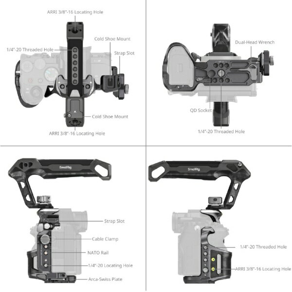SmallRig｜スモールリグ 6030 Sony Alpha 7 V / 7R V / 7 IV用「Rhinoceros」ケー...