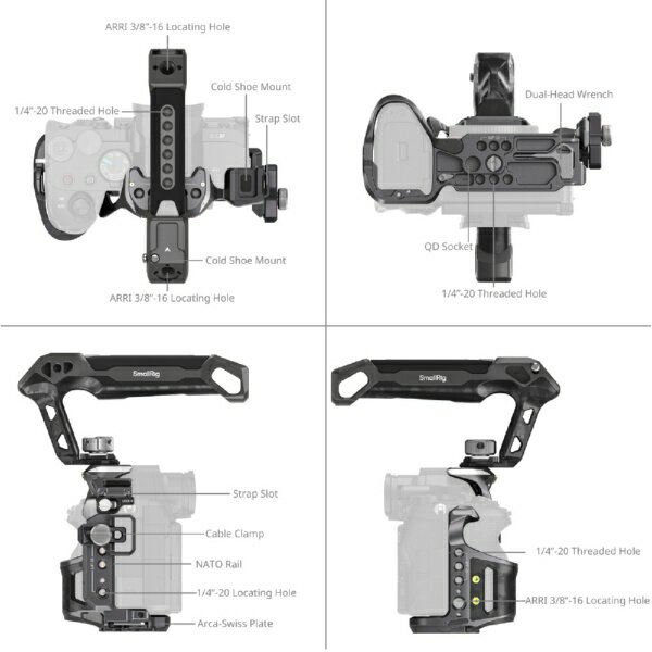 SmallRig｜スモールリグ 6031 Sony Alpha 7 V / 7R V / 7 IV用「Rhinoceros」アド...
