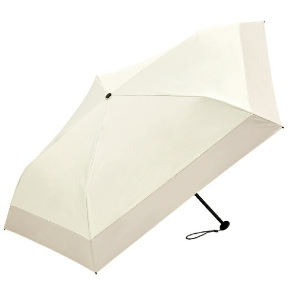 KIZAWA｜キザワ 超軽量カーボン折りたたみ日傘 バイカラー airy bicolor オフ×グレージュ 05003-021-OF-GRG [晴雨兼用傘 /50cm]