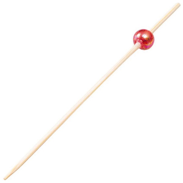 Bamboo Skewers - ヤマコー｜YAMACO 用美 業務用 ビーズ串9cm 赤（50本入）yamaco21600