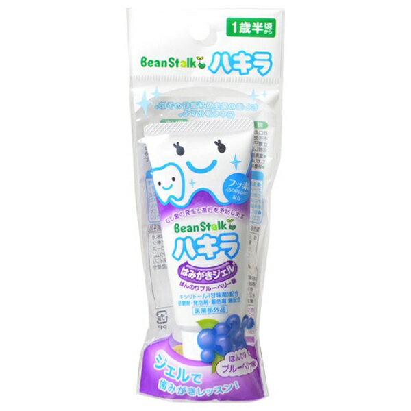 雪印ビーンスターク｜Bean Stalk Snow ビーンスタークハキラ はみがきジェル ほんのりブルーベリ味 40g　〔離乳食・ベビーフード 〕のサムネイル