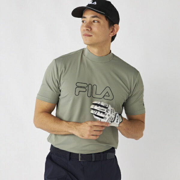 Other - フィラゴルフ｜FILA GOLF メンズ 半袖モックネックシャツ ライトカーキ 746622 [メンズ /Mサイズ]【返品交換不可】