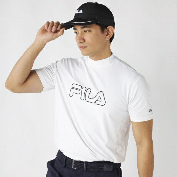 Other - フィラゴルフ｜FILA GOLF メンズ 半袖モックネックシャツ ホワイト 746622 [メンズ /Mサイズ]【返品交換不可】