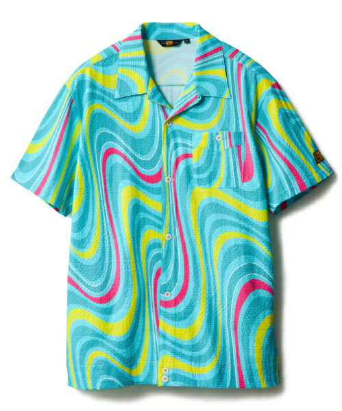 Other - LOUDMOUTH メンズ ニットサッカー開襟シャツ Trippy Wava 866607 [メンズ /Lサイズ]【返品交換不可】