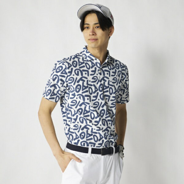 其它 - フィラゴルフ｜FILA GOLF メンズ 柄半袖シャツ ホワイトネイビー 746682 [メンズ /Lサイズ]【返品交換不可】