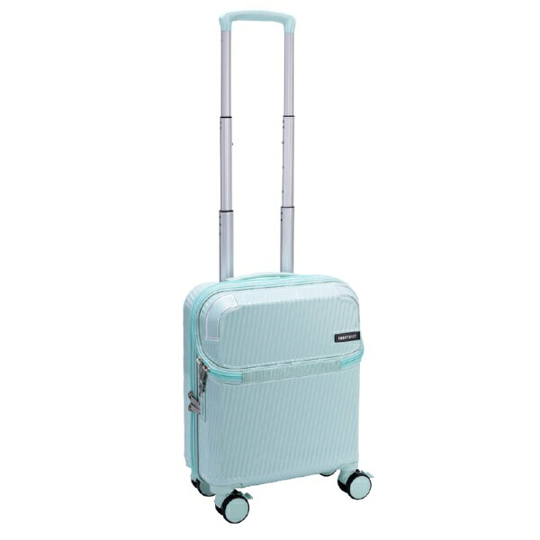 トラベリスト｜TRAVELIST トップオープン型キャリー ストッパー付　機内持込 コインロッカー　【 SSサイズ 】 アクセル ミント 76-25234 [TSAロック搭載] 2