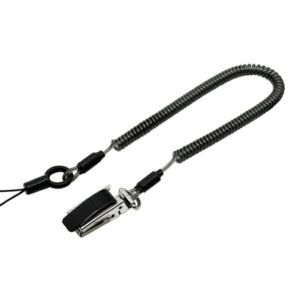 ラスタバナナ｜RastaBanana コイルストラップ メタルクリップ ステンレスワイヤー入り ロング ブラック RCSTWML03BK