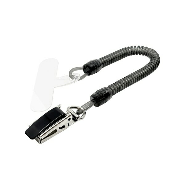 ラスタバナナ｜RastaBanana コイルストラップ メタルクリップ ストラップホルダータイプ ブラック RCSTMH01BK