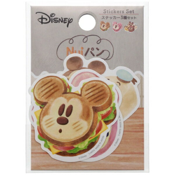 【2026年04月25日発売】 タカラトミーアーツ｜TAKARA TOMY ARTS ディズニーキャラクター Nuiパン ステッカー3種セット サンドウィッチ（ミッキーマウス＆ミニーマウス） ちぎりパン（ミッキーマウス＆ミニーマウス＆ドナルドダック＆プルート）【発売日以降のお届け】