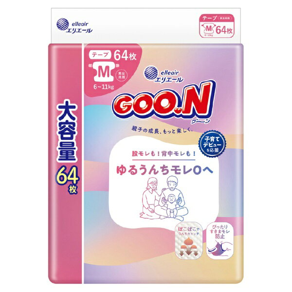 大王製紙｜Daio Paper グーン ゆるうんちモレ0へ Mサイズ 64枚