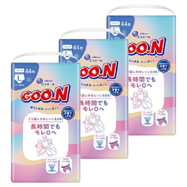 大王製紙｜Daio Paper 【ケース販売】グーン 長時間でもモレ0へ パンツ Lサイズ 44...