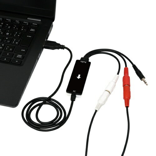ainex｜アイネックス RCA/3.5mm端子-USBオーディオキャプチャーケーブル ブラック...