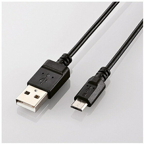 ELECOM｜エレコム 0.6m［USB-A ⇔ USB microB］2.0ケーブル 充電・転送　U2C-JAMBBKシリーズ ブラック　U2C-JAMB06BK