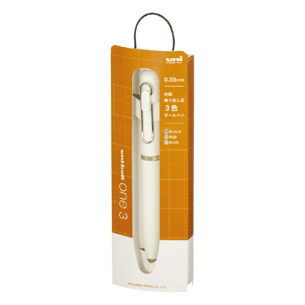 三菱鉛筆｜MITSUBISHI PENCIL 多色ボールペン ギフトver. uni-ball one 3(ユニボールワン3) ランプホワイト UME3SRG38.1 [0.38mm]