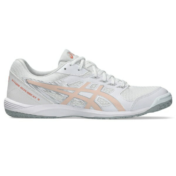 アシックス｜asics 卓球シューズ ATTACK HYPERBEAT 4 アタック ハイパービート4 WHITE×BREEZE 1073A056 [男女兼用 /24.5cm]【返品交換不可】