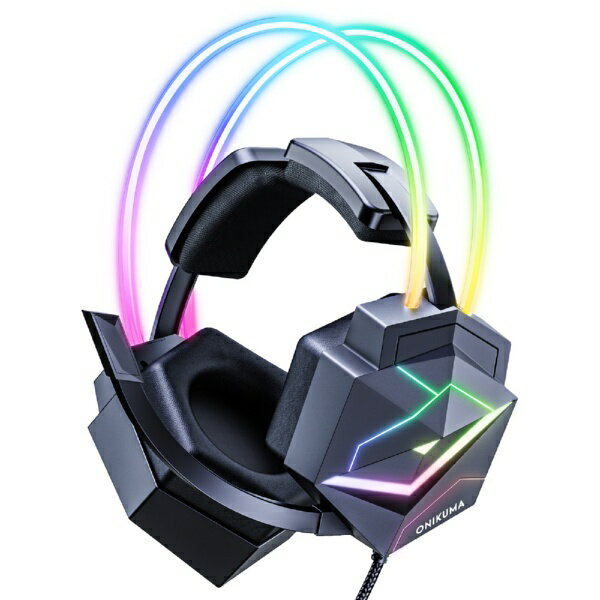 ONIKUMAGAMING ゲーミングヘッドセット 「X20 Pro RGB」 ブラック X20BK [φ3.5mmミニプラグ＋USB /両耳 /ヘッドバンドタイプ]