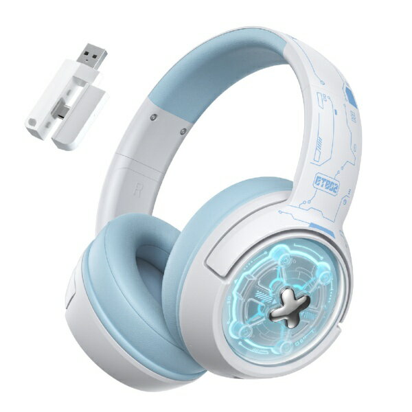 ONIKUMAGAMING ゲーミングヘッドセット ホワイト GT802WH [ワイヤレス（Bluetooth/USB-C＋USB-A）＋有線 /両耳 /ヘッドバンドタイプ]