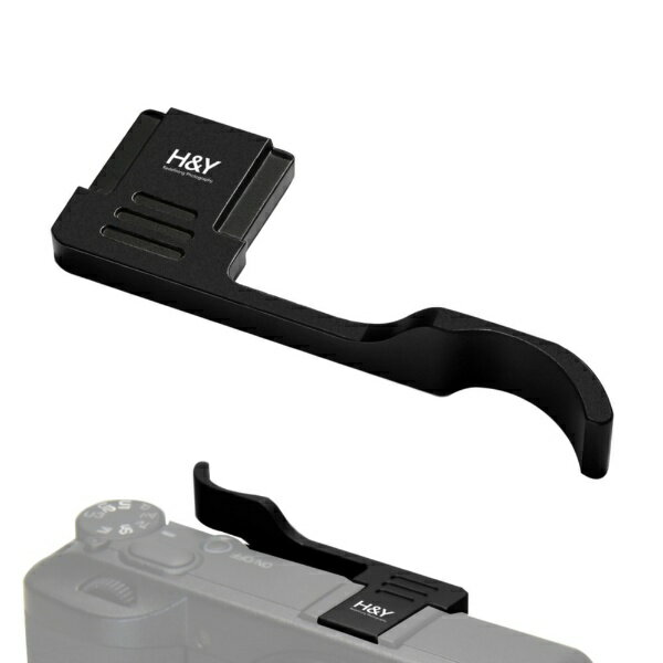 【製品特徴】■H&Y Thumb Grip for RICOH GR IV（サムグリップ リコー GR4 対応）は、RICOH GR IVシリーズ専用に設計されたカメラ用サムグリップです。■RICOH GR IV / GR IV HDF / GR IV Monochrome に対応しています。■親指を自然に掛けられる構造により、カメラを構えた際の安定性を高めます。■スリムでコンパクトなGRシリーズの操作性を損なわず、ホールディング性能を向上させます。■片手持ち撮影時でもカメラをしっかり保持しやすくなります。■安定したホールディングにより、スローシャッターでの手持ち撮影の成功率向上に寄与します。■軽量かつ耐久性に優れたアルミ合金素材を採用しています。■CNC削り出し加工により高精度に成形されています。■カメラとの一体感を重視した仕上げです。■カラーバリエーションとしてブラック、シルバー、ゴールデンオリーブを展開しています。【製品仕様】●製品タイプ：カメラ用サムグリップ●対応カメラ：RICOH GR IV / GR IV HDF / GR IV Monochrome●素材：アルミ合金●加工方法：CNC削り出し加工●カラー展開：ブラック / シルバー / ゴールデンオリーブ【付属品】●H&Y リコー GR IV対応サムグリップ本体です。【補足】▲GR IVシリーズの操作性を損なわない形状で設計されています。▲撮影時の安定したホールディングをサポートするアクセサリーです。【注意事項】◆本製品は、RICOH GR IVシリーズ専用設計です。◆RICOH GRシリーズの他モデルには使用できません。