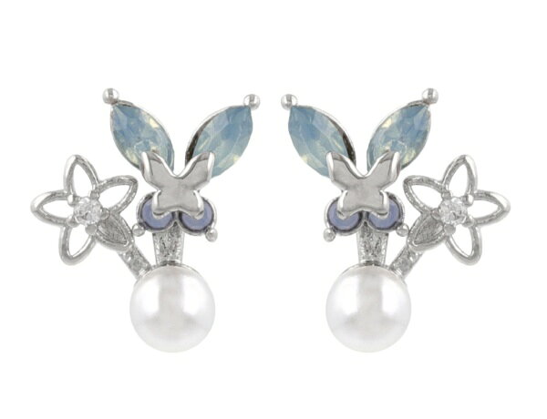 ピアス■素材真鍮/ガラス/プラパール■サイズ10mm