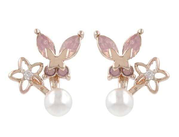 ピアス■素材真鍮/ガラス/プラパール■サイズ10mm