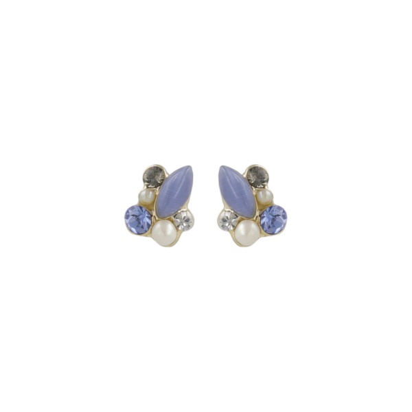 ピアス■素材合金/合成キャッツ/ガラス/プラパール■サイズ9mm