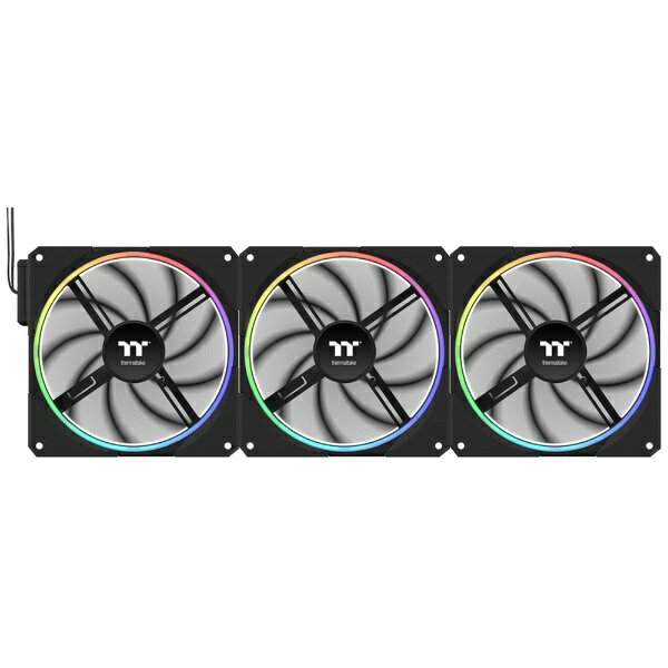 THERMALTAKE｜サーマルテイク ケースファンx3 [140mm /2000RPM]＋コントローラー TS140 EX RGB 3Pack Fan ブラック CL-F208-PL14SW-A