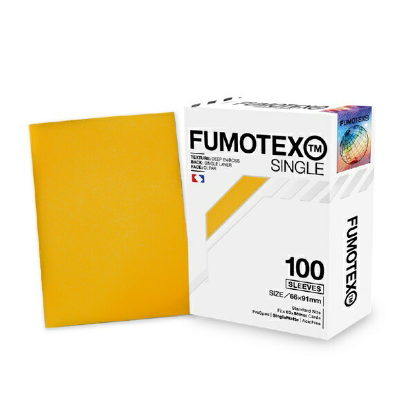 FUMOTEX｜フモテックス FUMOTEX SINGLE SLEEVE(シングル スリーブ) 100枚入 イエロートパーズ カードスリーブ 無地[トレーディングカード用品] FUMOTEX（フモテックス） イエロートパーズ FSS-TOPA-YEL【発売日以降のお届け】