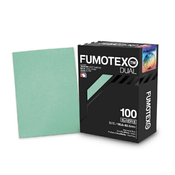 FUMOTEX｜フモテックス FUMOTEX DUAL SLEEVE(デュアル スリーブ) 100枚入 グリーンミント カードスリーブ 無地[トレーディングカード用品] FUMOTEX（フモテックス） グリーンミント FSD-MINT-GRN【発売日以降のお届け】