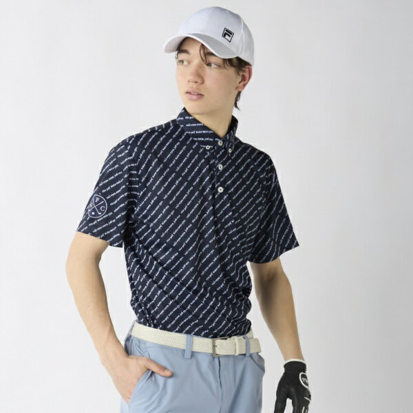 Shirts - フィラゴルフ｜FILA GOLF メンズ 柄半袖シャツ ネイビー 746650 [メンズ /Mサイズ]【返品交換不可】