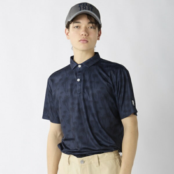 フィラゴルフ｜FILA GOLF メンズ 柄半袖シャツ ネイビー 746651 [メンズ /Mサイズ]【返品交換不可】