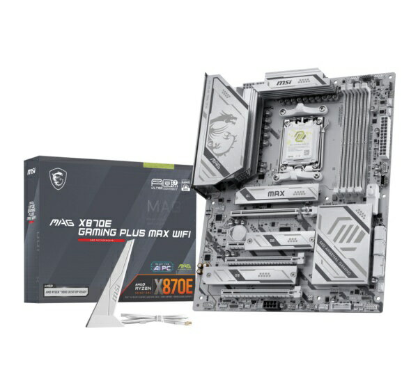  MSI｜エムエスアイ マザーボード(Socket AM5) ホワイトシルバー MAG X870E GAMING PLUS MAX WIFI 