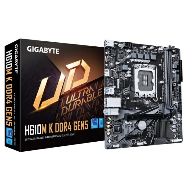 GIGABYTE｜ギガバイト マザーボード(LGA1700) H610M K DDR4 GEN5 [MicroATX]