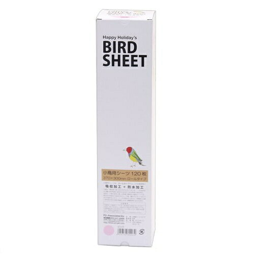 お手入れ簡単！小鳥用シーツ！■商品説明●ロールタイプでとっても経済的な小鳥用シーツです。●水分の多い小鳥の排泄に適した快適で清潔なシーツです。●表は水分をすばやく吸収するクレープ紙、裏はラミネート加工で水分を通さないのでケージの底を汚しません。●新聞紙と違い、排泄物の色や状態が確認しやすく健康管理に役立ちます。■ご注意※本品は鳥用シーツです。目的以外の用途では使用しないでください。■ご使用方法●【使用後の処理方法】●燃えるゴミで処理できます。●水洗トイレには流さないでください。■対象小鳥■サイズ幅37×奥行き30cm■原材料紙、ポリエチレン
