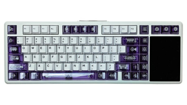 AULA ゲーミングキーボード AULA L99 画面付き(Caramel Latte Switch・英語配列) Purple L99JCL-PW [有線・ワイヤレス /Bluetooth・USB]