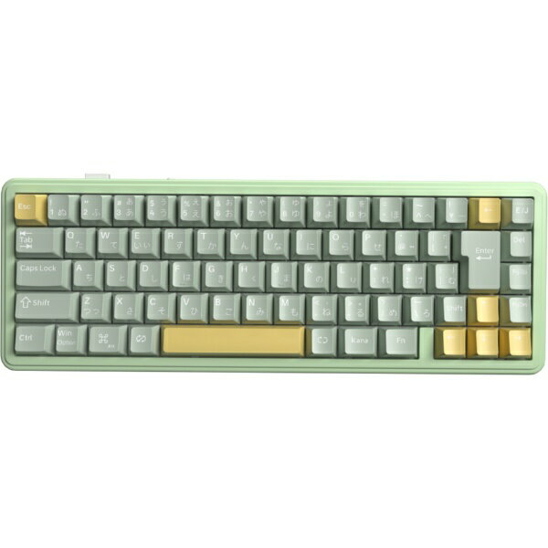 AULA ゲーミングキーボード AULA F65(Star Vector Switch) Green Yellow F65J-SV-BO [有線・ワイヤレス /Bluetooth・USB]