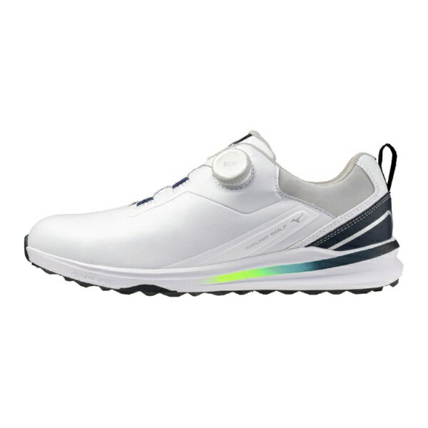 MIZUNO - mizuno｜ミズノ ゴルフシューズ ネクスライトエナジーII ボア ホワイト×ブルー×イエロー 51GM265101 [メンズ /26.5cm /幅:Wide(3E相当)]【返品交換不可】