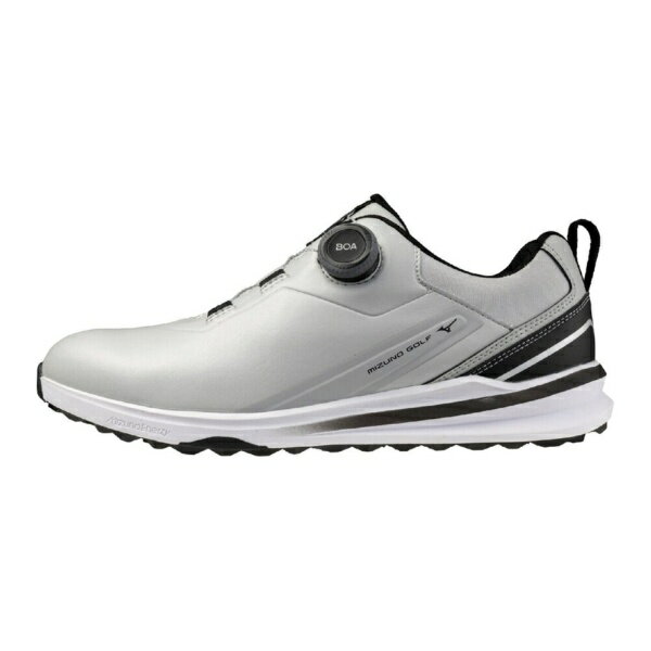 MIZUNO - mizuno｜ミズノ ゴルフシューズ ネクスライトエナジーII ボア グレー×ブラック 51GM265102 [メンズ /27.0cm /幅:Wide(3E相当)]【返品交換不可】