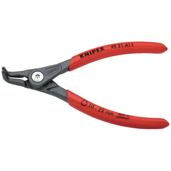 KNIPEX社｜クニペックス 軸用スナップリングプライヤー90度 10-25mm 4921A11《※画像はイメージです。実際の商品とは異なります》