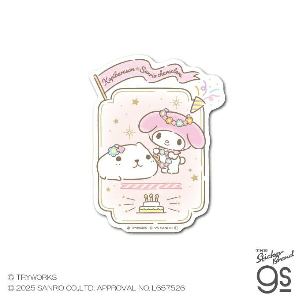 제너럴 스티커 | GENERAL STICKER 카피바라 씨 20th × 산리오 캐릭터 스티커 화이트 씨 × 마이 멜로디 KPSAN-005