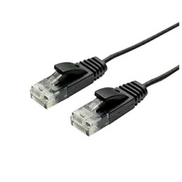 ナカバヤシ｜Nakabayashi スーパースリムLANケーブル LBS610BK [10m /カテゴリー6 /スリム]