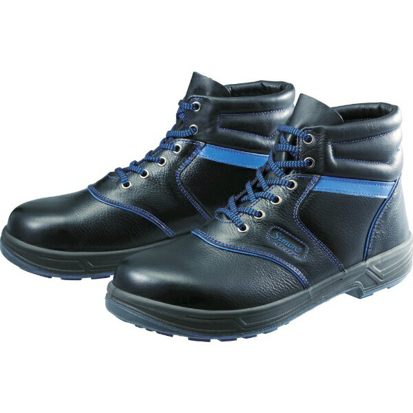 シモン｜Simon 安全靴　編上靴　SL22-BL黒／ブルー　27．0cm　SL22BL27.0