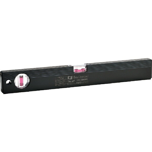 エビス｜EBiSU 磁石付ベーシックレベルブラック　380mm　ブラック／レッド　ED38MBR